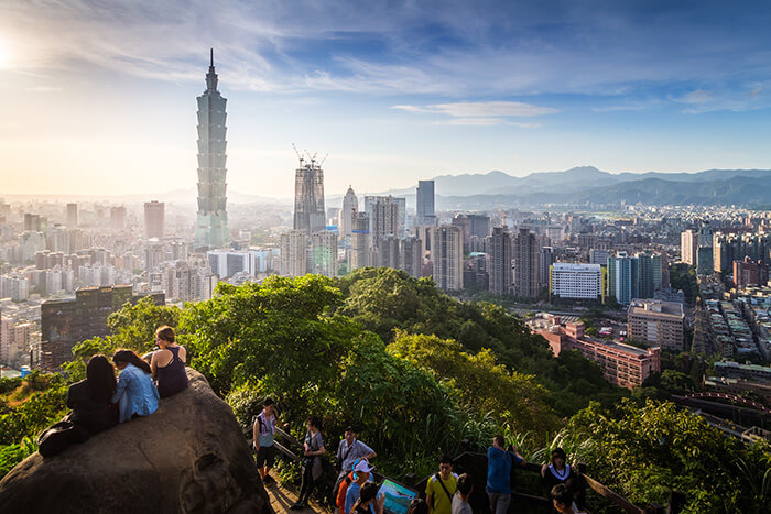 View of Taipei City From Elephant Mountain